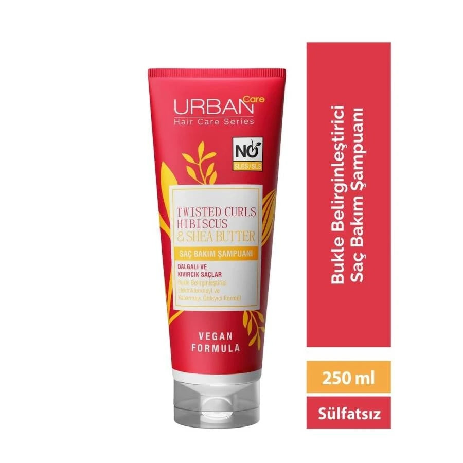 Urban Care Twisted Curls Hibiscus & Shea Butter No Sulfate Shampoo 250 Ml