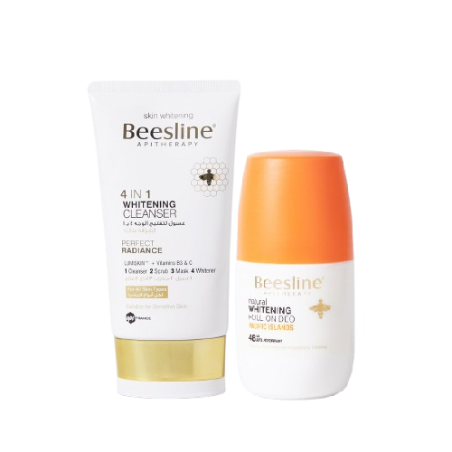 Beesline Whitening Roll-On 48hr Pacific Islands + 4in1 Whitening Cleanser 150ml